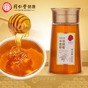 北京同仁堂 造养青年 中华蜂蜂蜜500克 漏斗型瓶装 原料纯粹拒绝添加 便携易使用
